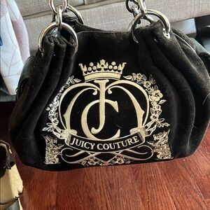 Juicy Couture Black Velvet Bag